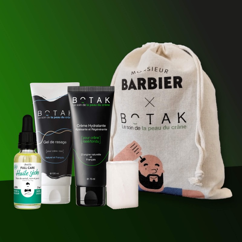 BOTAK x MR BARBIER pack cadeau rasage Crâne et Barbe